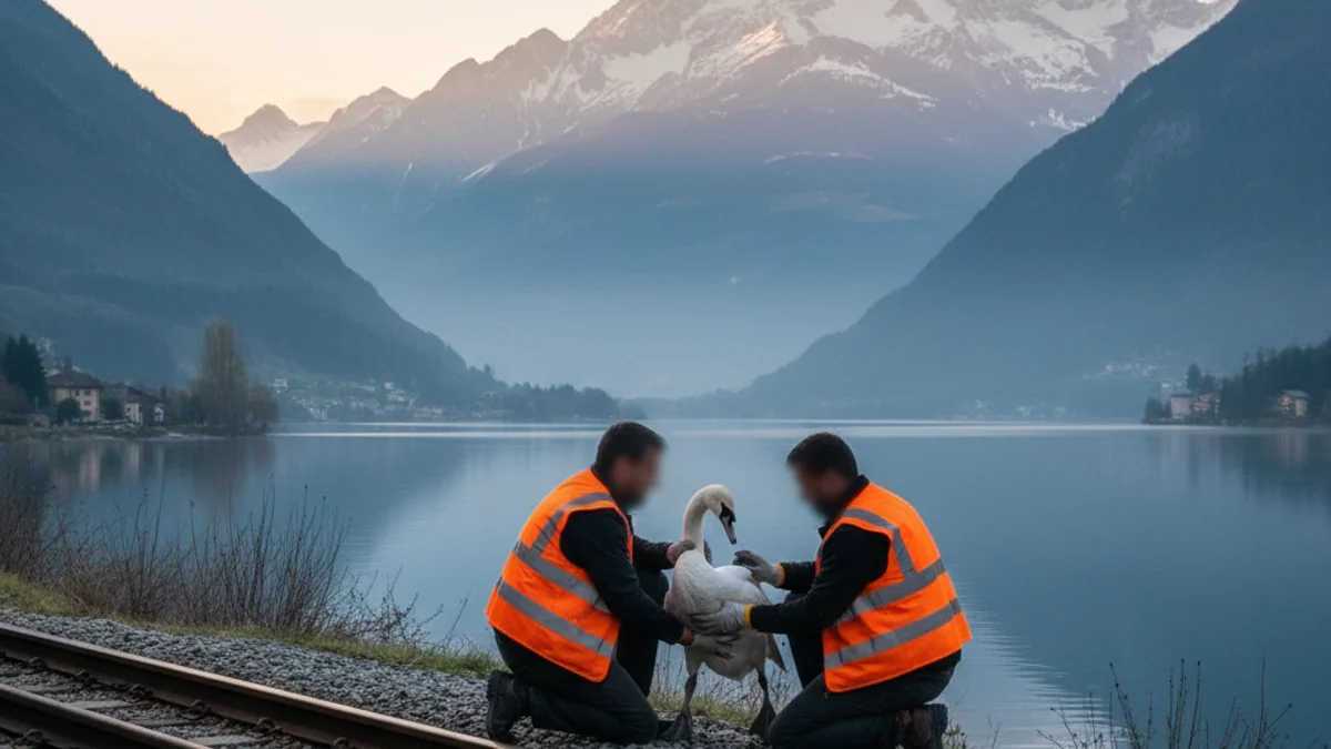 Imatge genèrica d'un cigne blanc en un entorn natural prop de l'aigua.