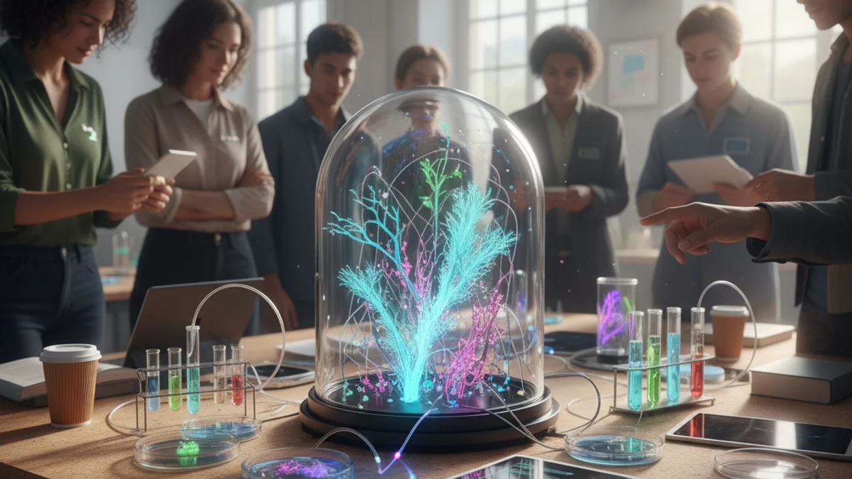 Imatge genèrica d'un projecte tecnològic educatiu amb materials sostenibles.