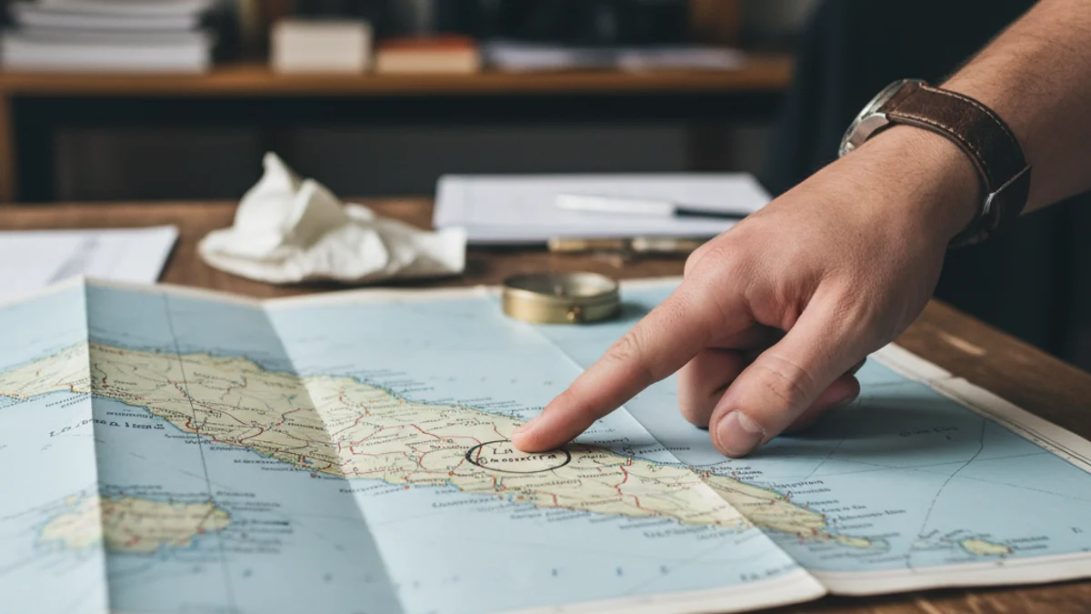 Una silueta d'una persona mirant un mapa de les Illes Canàries, simbolitzant l'origen de la pandèmia a Espanya.