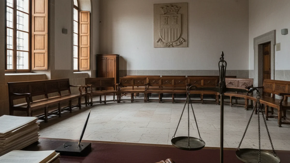 Imatge genèrica d'un mall de fusta en un jutjat que simbolitza una resolució judicial.