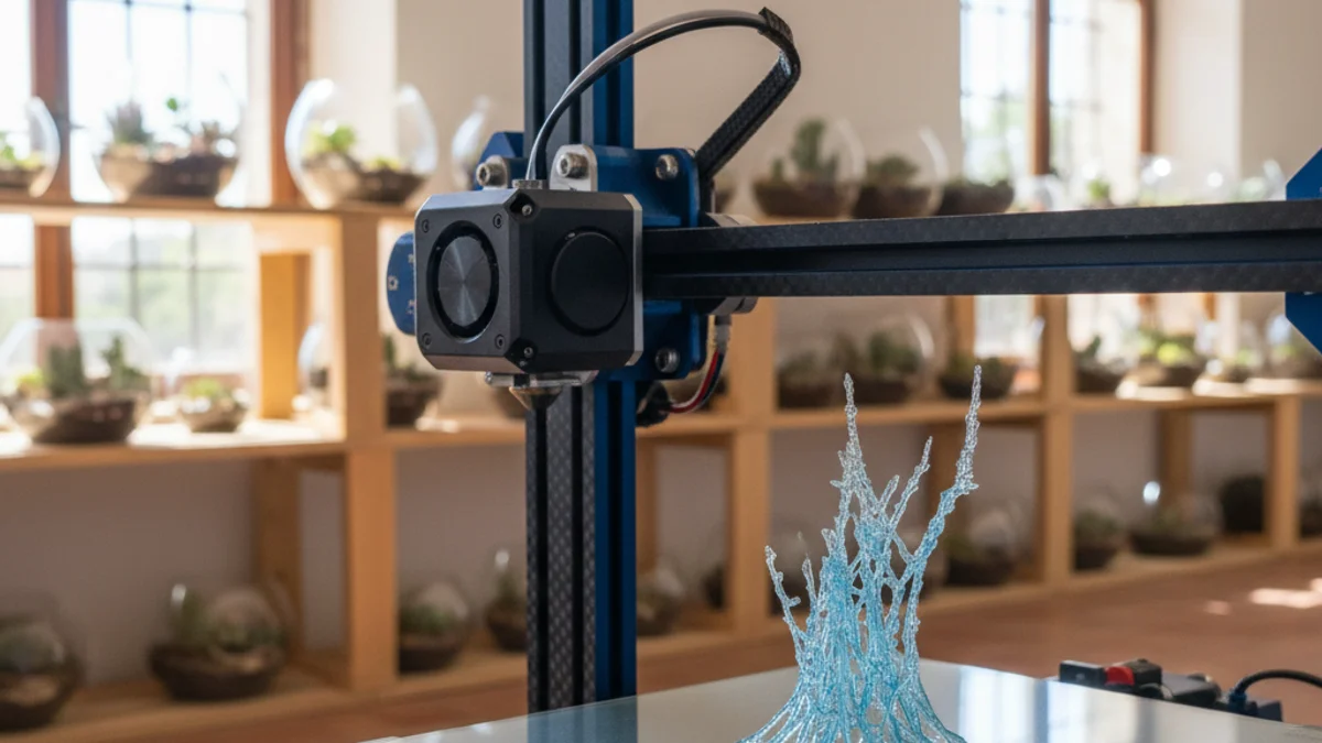 Imatge genèrica d'una impressora 3D treballant en un taller de disseny.