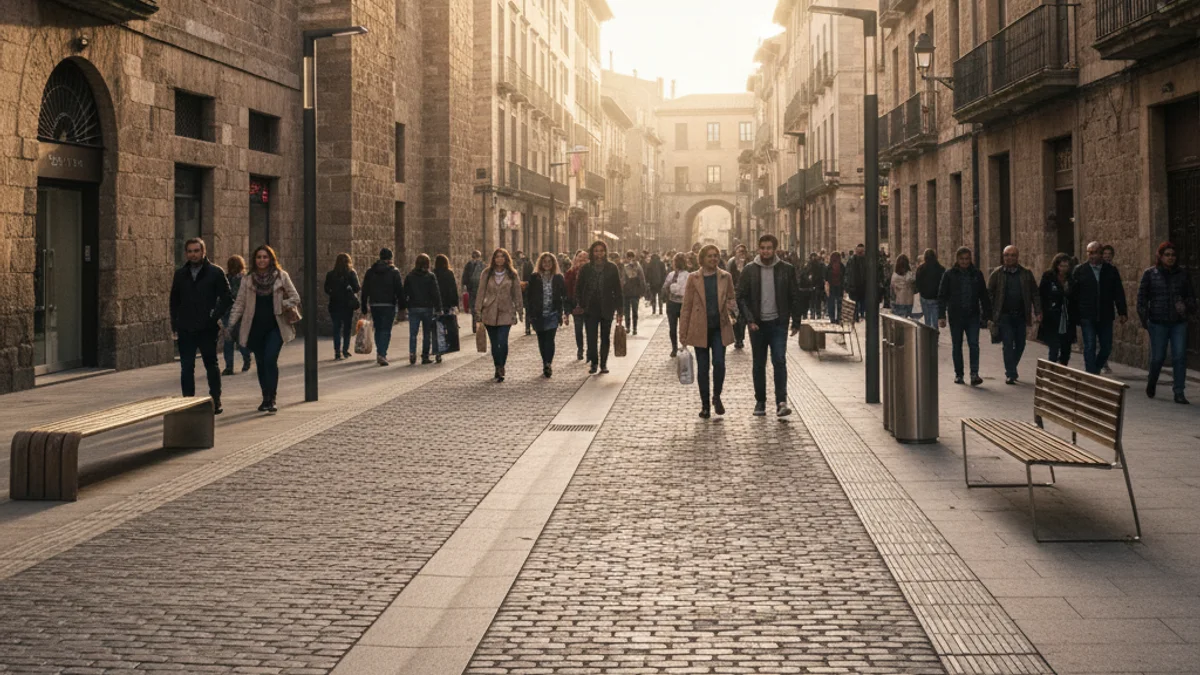 Generic image of a historic street undergoing urban transformation.