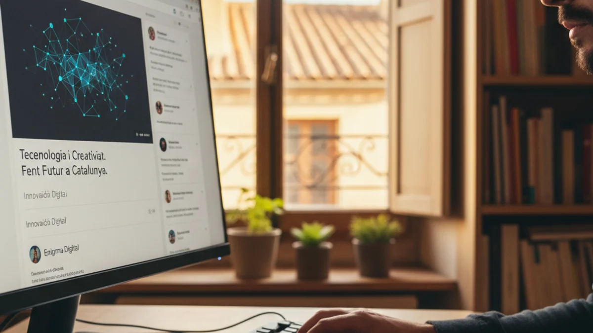 Generic image of a person working on the development of a digital platform on a computer.