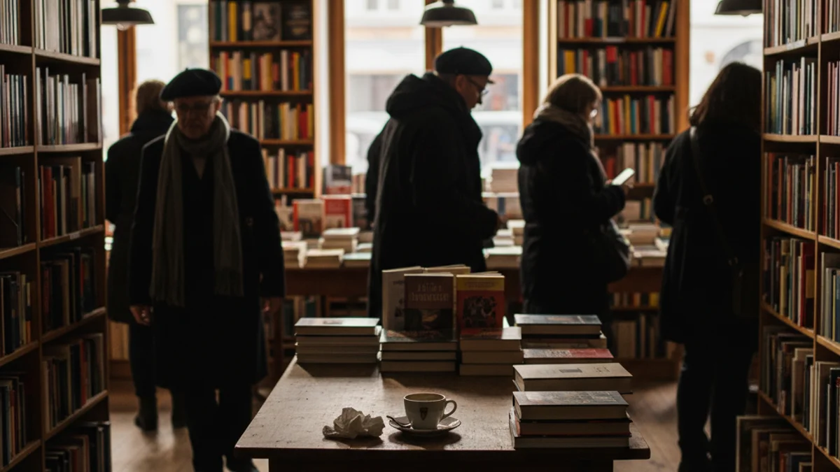 Generic image of the interior of a bookstore with shelves full of books and a cozy atmosphere.