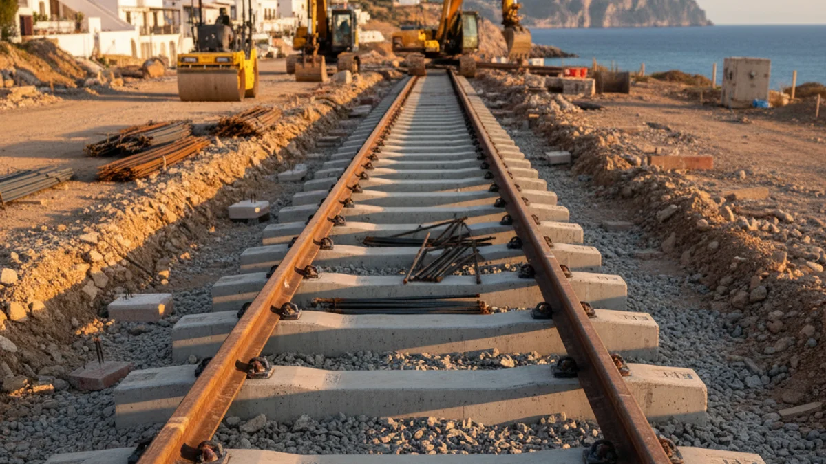 Imagen genérica de las obras de infraestructura ferroviaria para un nuevo sistema de tranvía.