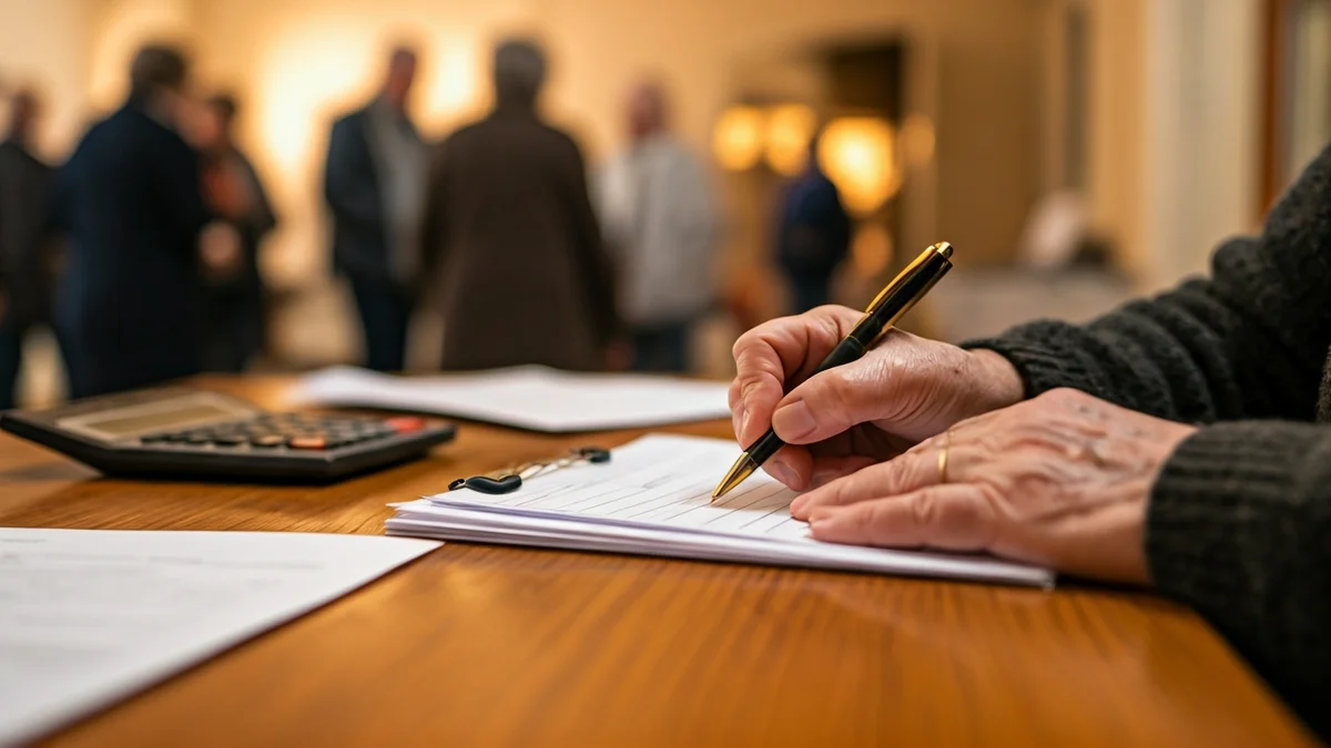 Imatge genèrica d'unes mans de persona gran omplint un formulari