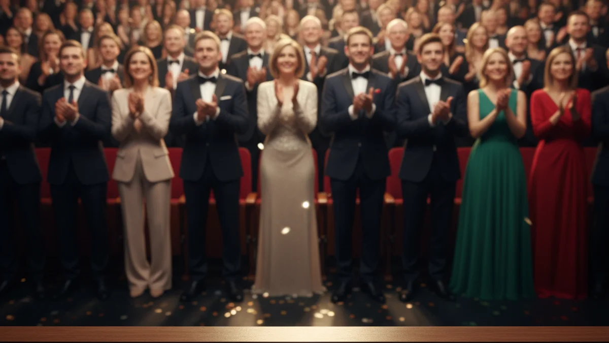 Imagen genérica de una celebración gastronómica en un auditorio con público.