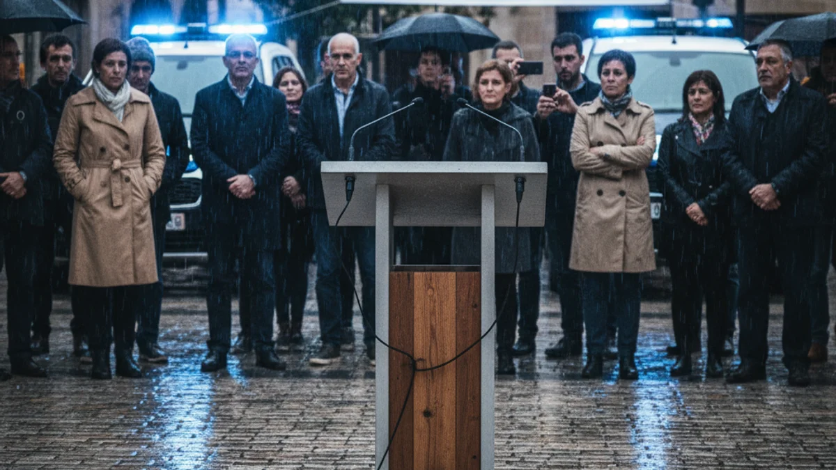 Imatge genèrica d'un espai públic preparat per a una conferència sobre el canvi climàtic.