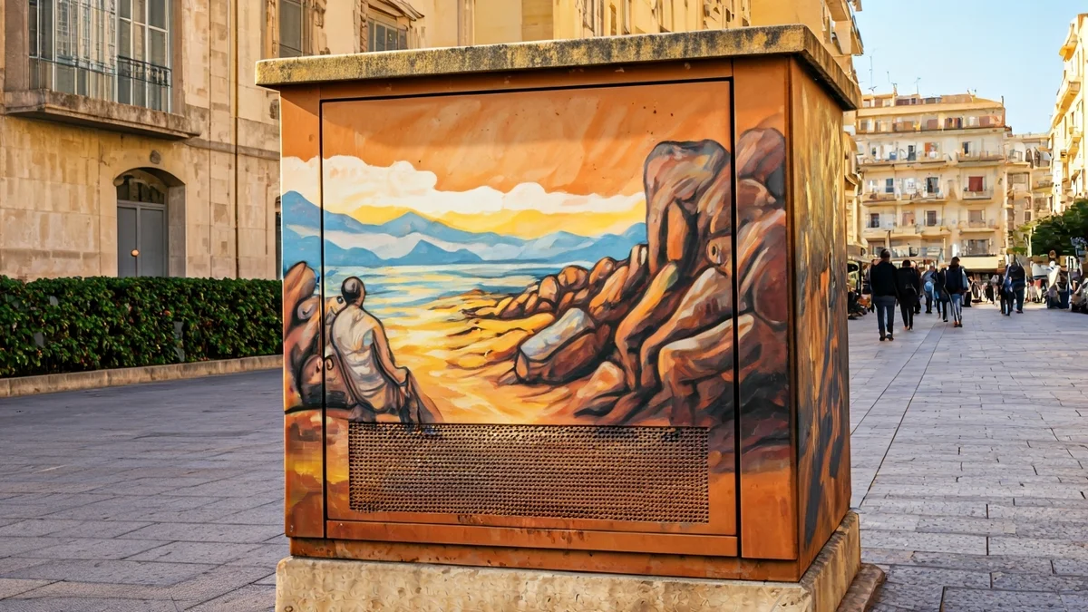 Generic image of an urban art mural on a city utility cabinet