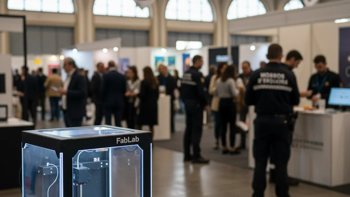 Imatge genèrica d'un fòrum d'orientació acadèmica amb estands informatius i material educatiu.