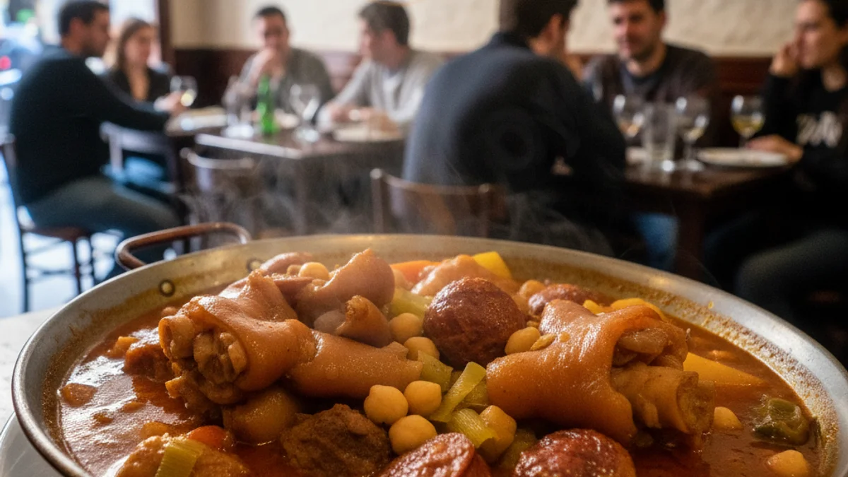 Imagen genérica de una cazuela de guiso tradicional catalán servida en un restaurante de barrio.