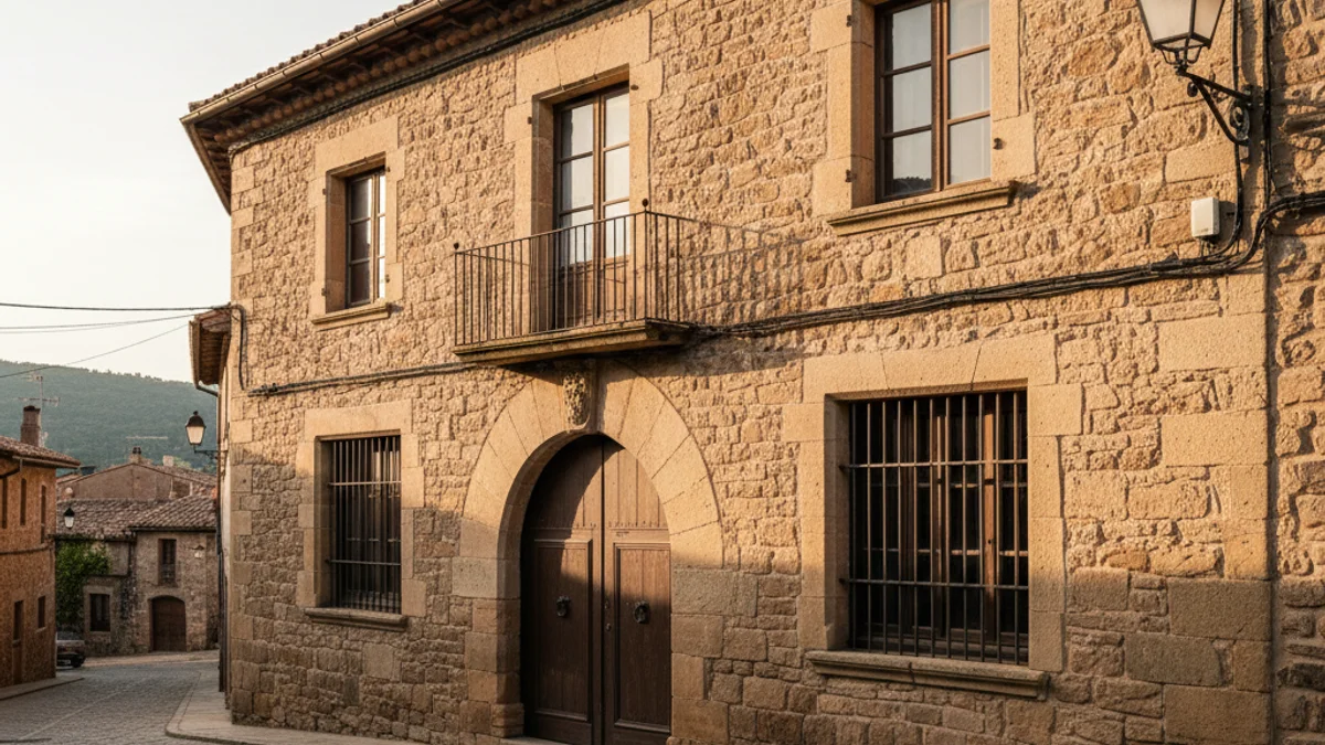 Imatge genèrica de la façana d'un edifici històric en un poble de Catalunya.