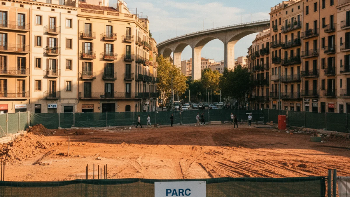 Imagen genérica de un solar en transformación urbanística en Barcelona.