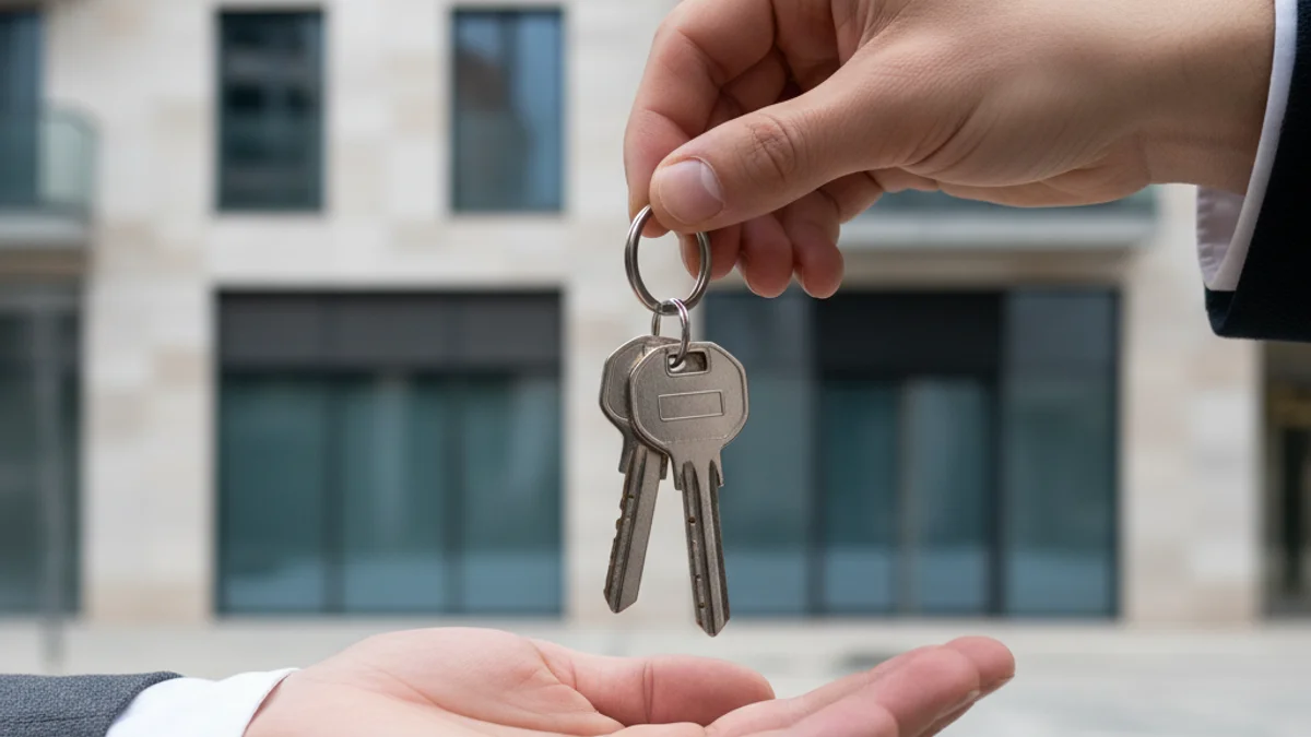 Imatge genèrica de l'entrega de claus d'un nou habitatge protegit.