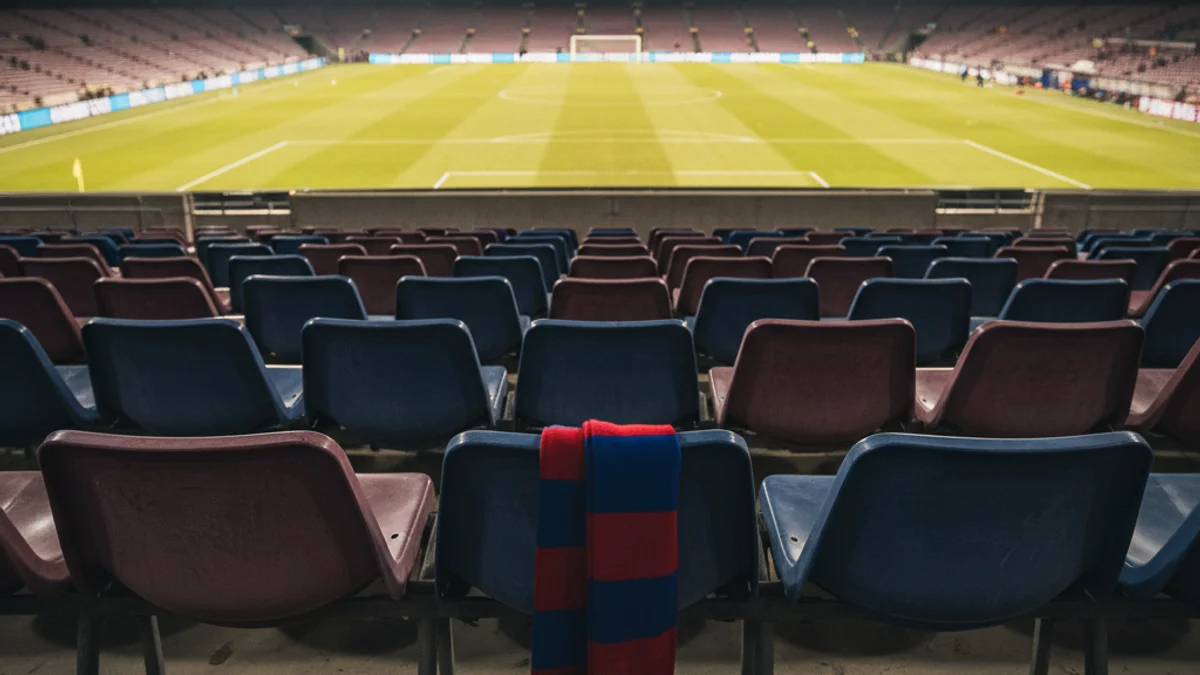 Imagen genérica de un estadio de fútbol iluminado durante la noche.