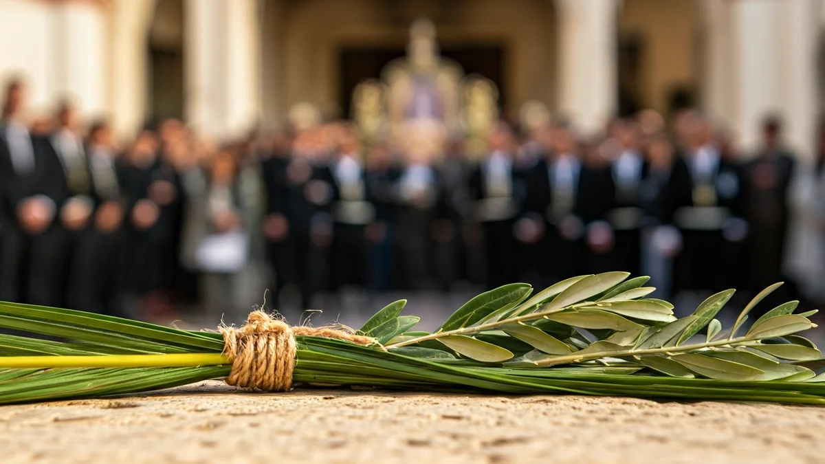 Imatge genèrica de palmes i rams beneïts, símbols de la Setmana Santa.