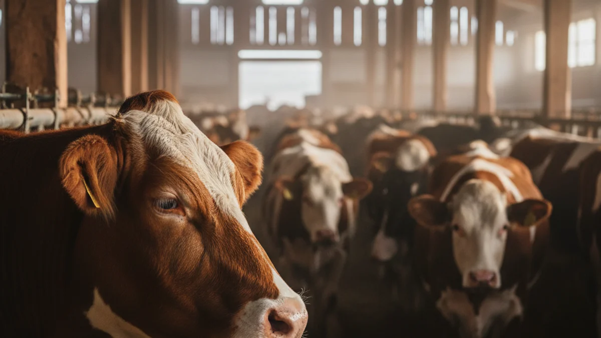 Imatge genèrica d'una vaca en una explotació ramadera.