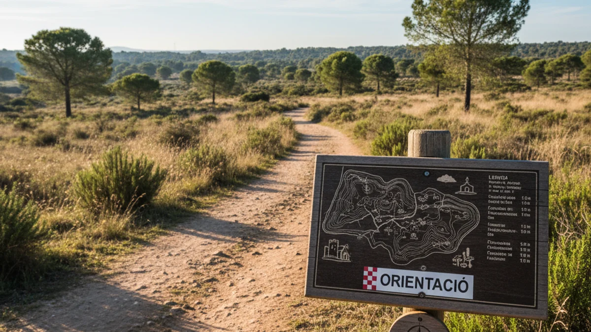 Imatge genèrica d'un camí de muntanya amb senyalització d'itinerari.