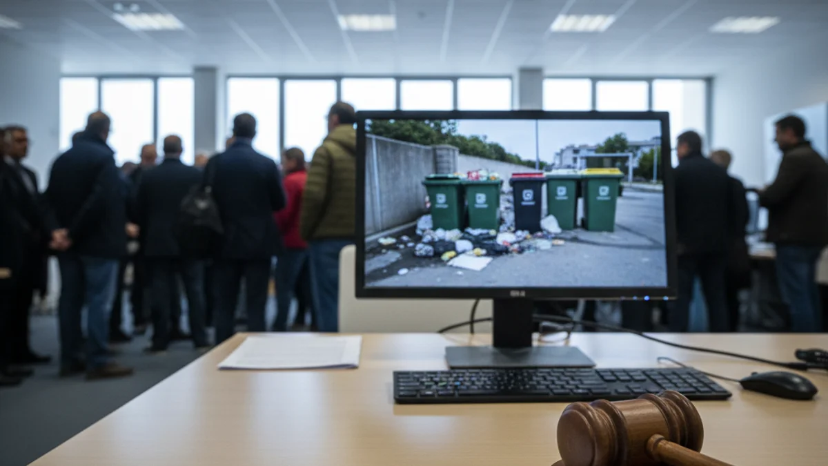 Imatge genèrica d'un despatx municipal amb documents legals sobre una taula.