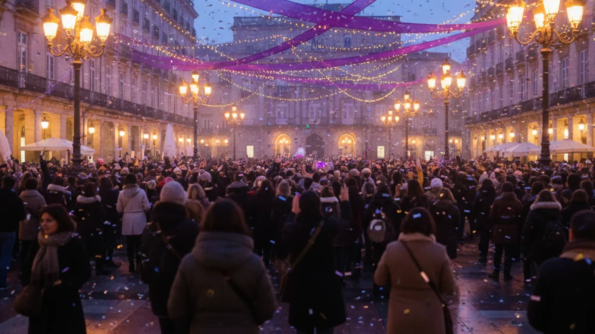 Generic image of a public gathering commemorating International Women's Day.