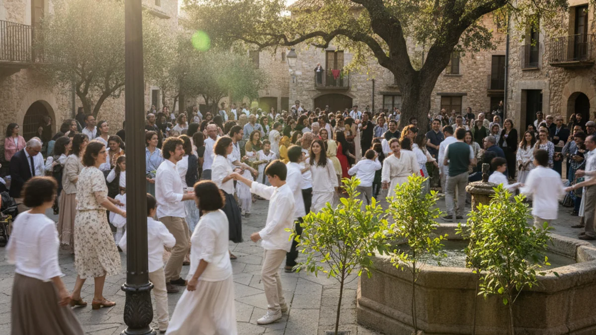 Generic image of an outdoor cultural day with family activities and tree planting.