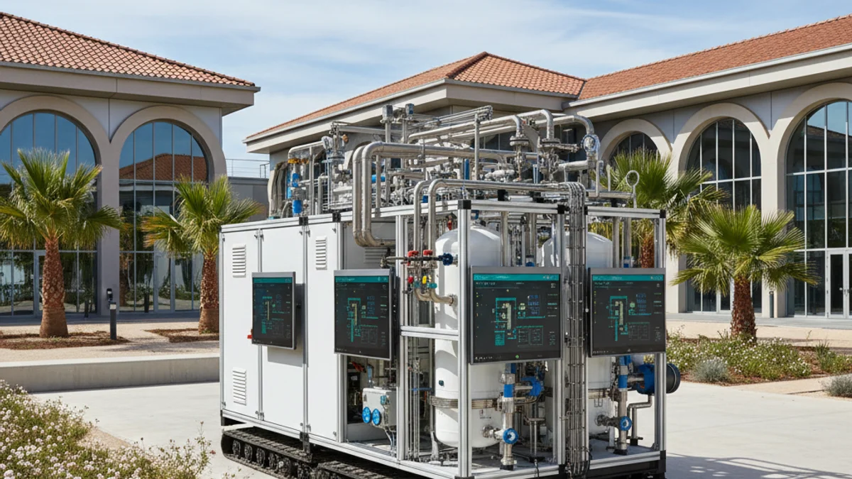 Imatge genèrica d'una planta pilot de captura de carboni amb tecnologia d'avantguarda.