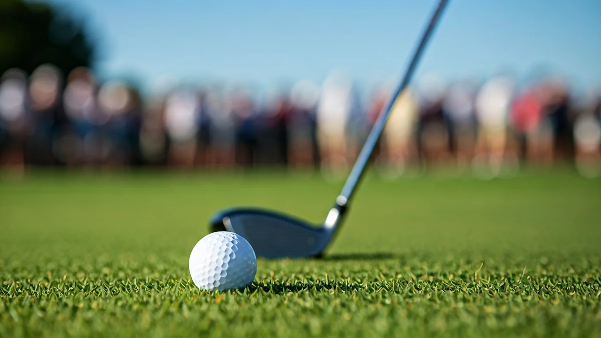 Imatge genèrica d'una pilota de golf sobre la gespa d'un camp.