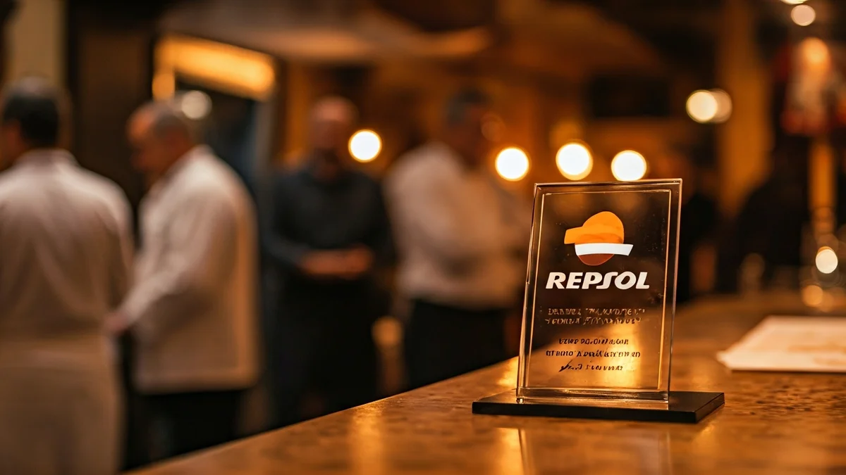 Imatge genèrica d'una placa de 'Soletes Repsol' en un restaurant