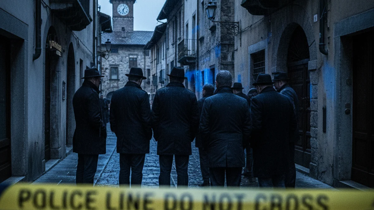 Imagen genérica de una calle cortada por un despliegue policial en un casco antiguo.