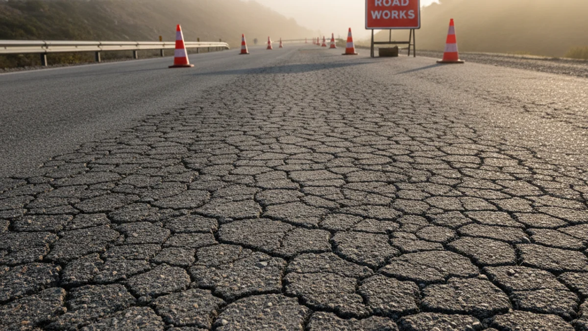 Imatge genèrica d'unes obres de millora en una carretera de muntanya amb cons de senyalització.