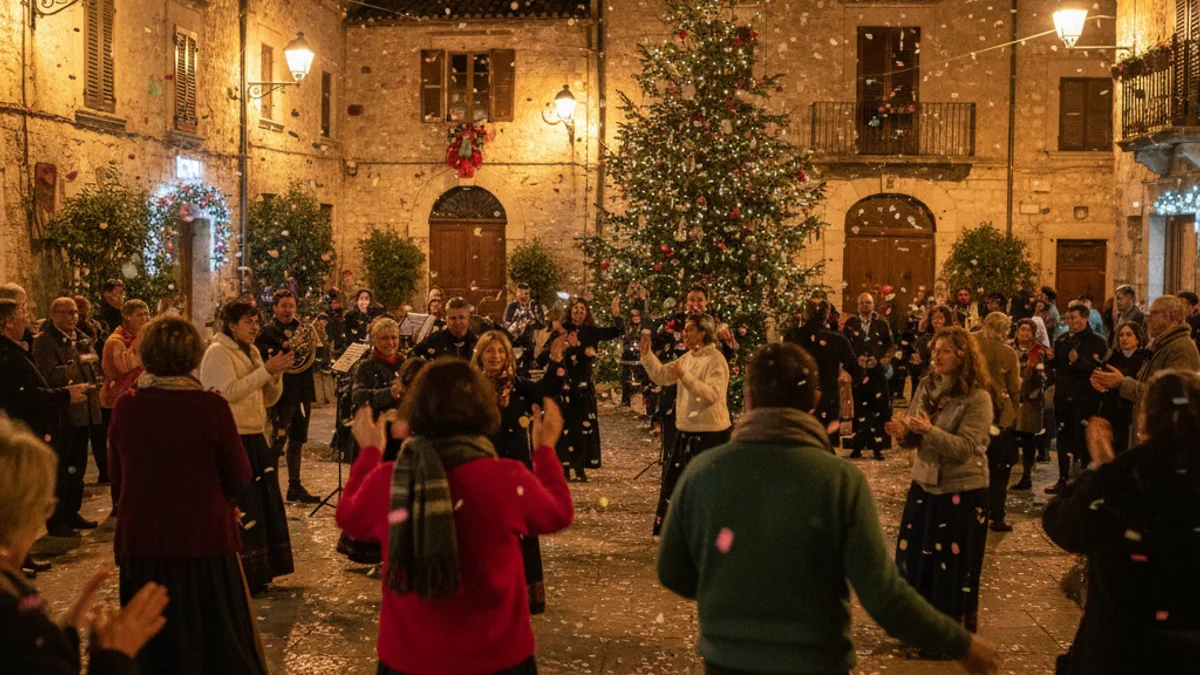Imatge genèrica d'una celebració popular en una plaça d'un poble.