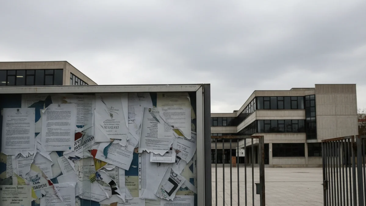 Imagen genérica de la entrada de un centro educativo público en Cataluña.