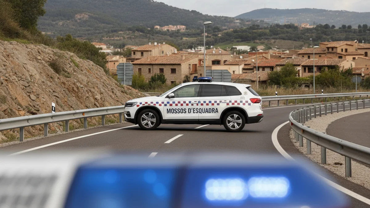 Imatge genèrica d'un control dels Mossos d'Esquadra en una carretera catalana.