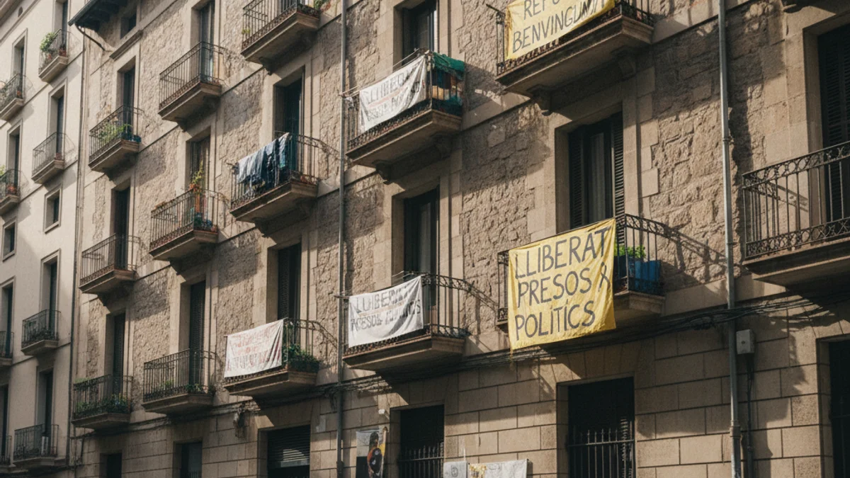 Imagen genérica de un edificio de viviendas en el barrio de Vallcarca, en Barcelona.