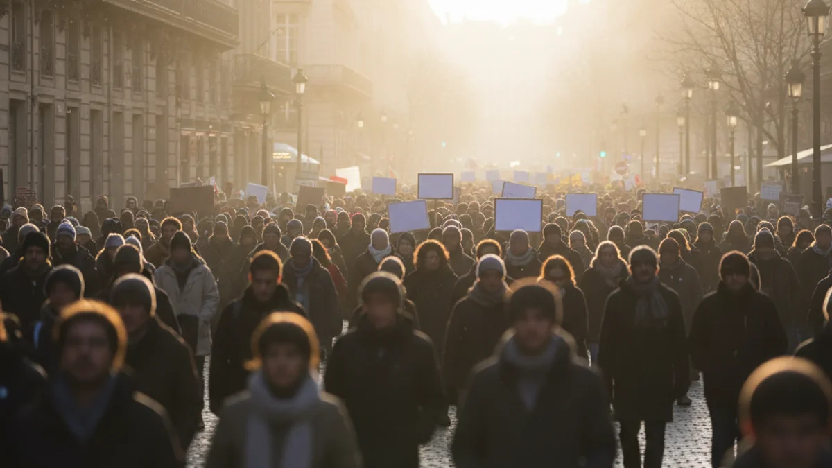 Imagen genérica de una movilización ciudadana en una calle céntrica.