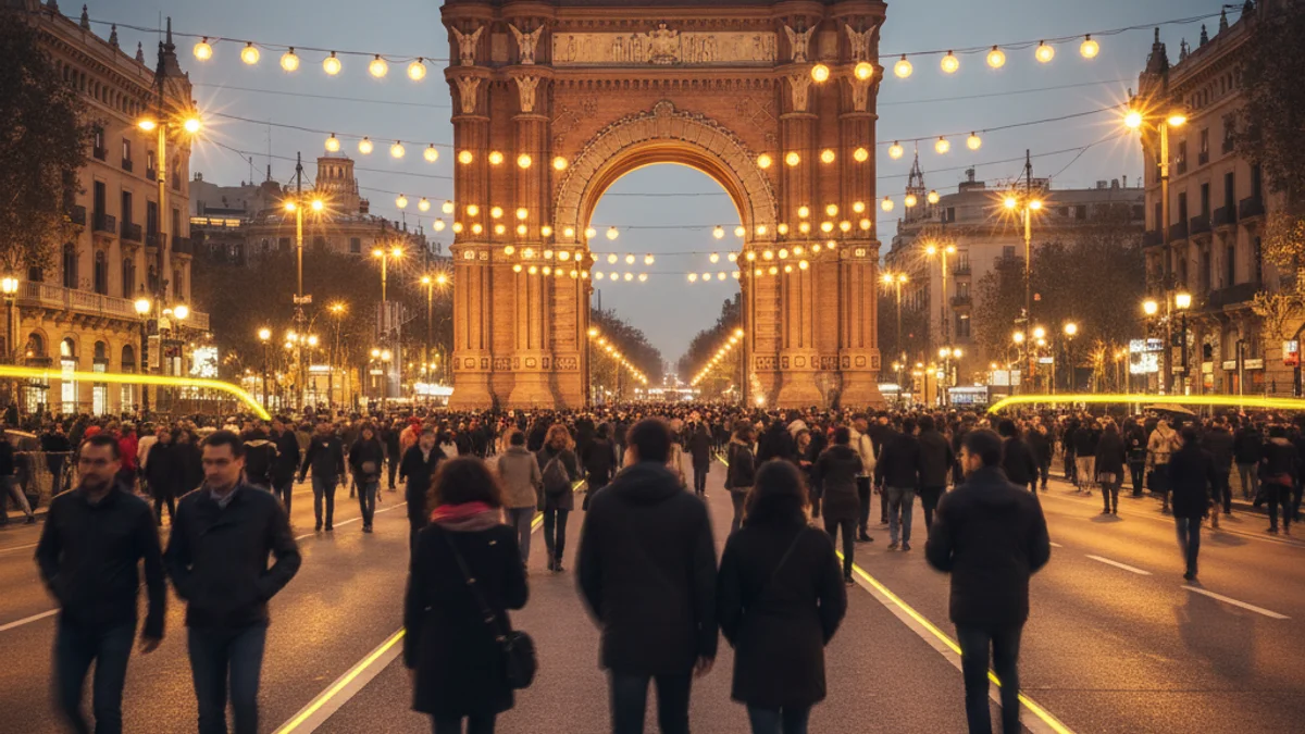 Imatge genèrica del passeig Lluís Companys de Barcelona amb l'Arc de Triomf al fons.