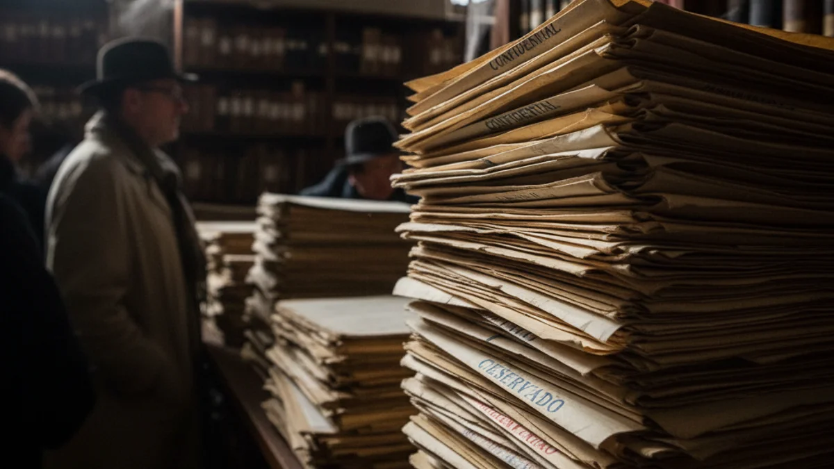 Generic image of old official documents in a historical archive.