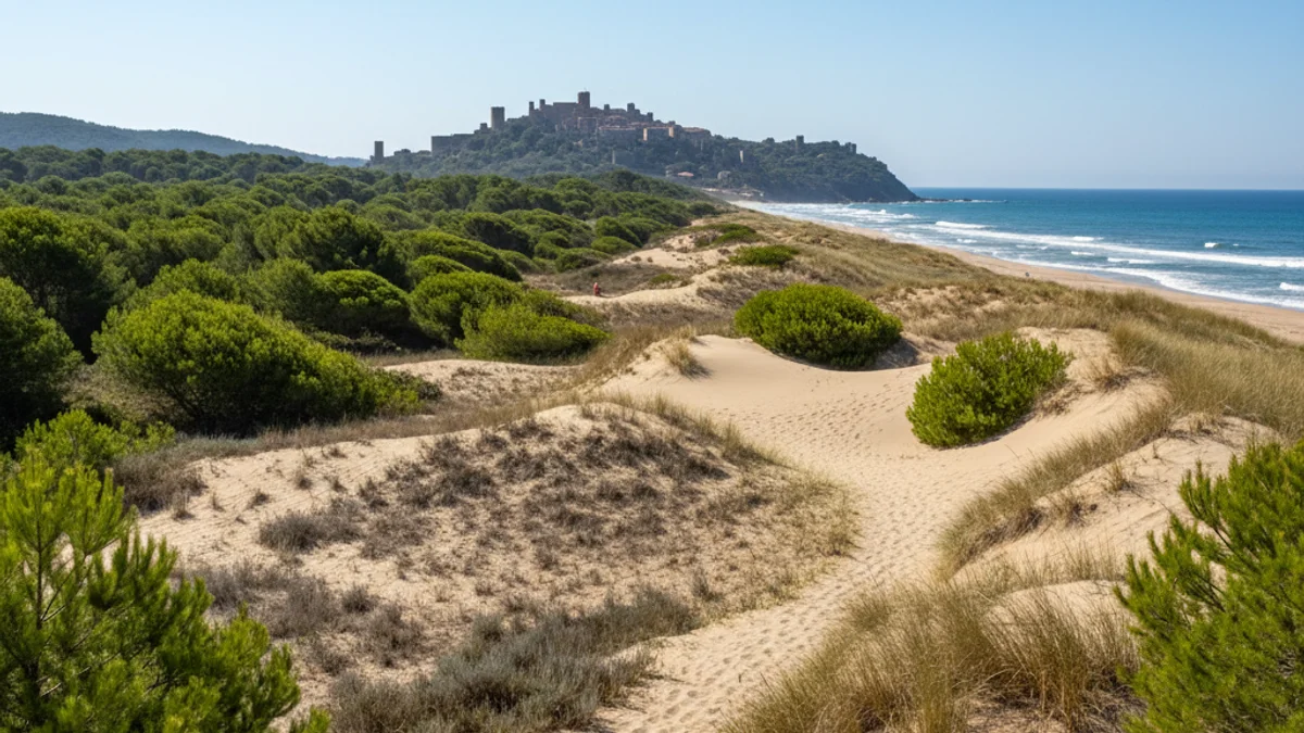 Imatge genèrica de la pineda i el sistema dunar de la Platja de Pals.