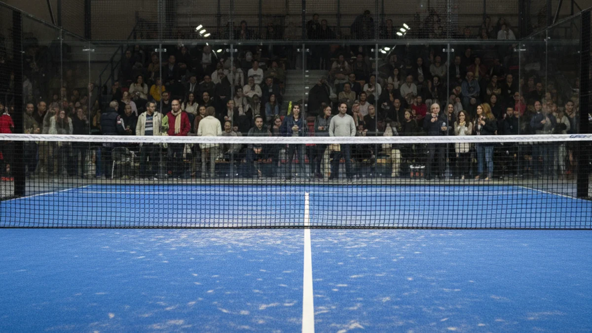 Imagen genérica de una pista de pádel profesional en un centro deportivo.