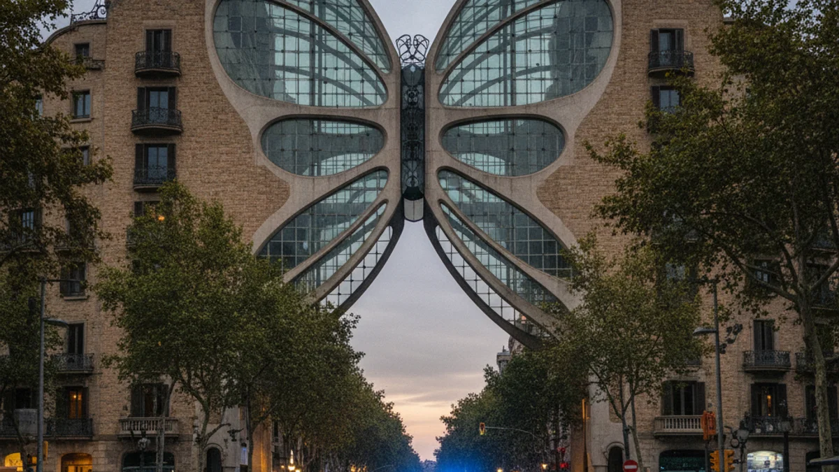 Imatge genèrica de la façana d'un edifici modernista amb detalls ornamentals a Barcelona.