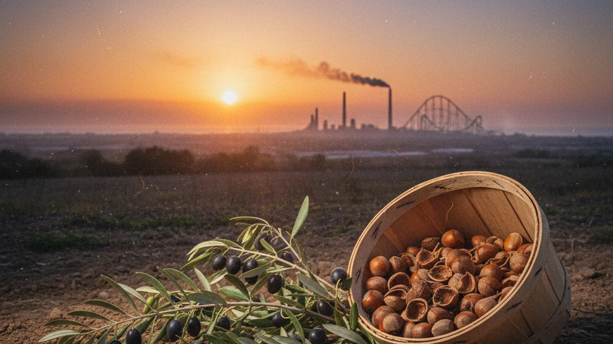 Generic image of the Camp de Tarragona landscape featuring industrial and agricultural elements.