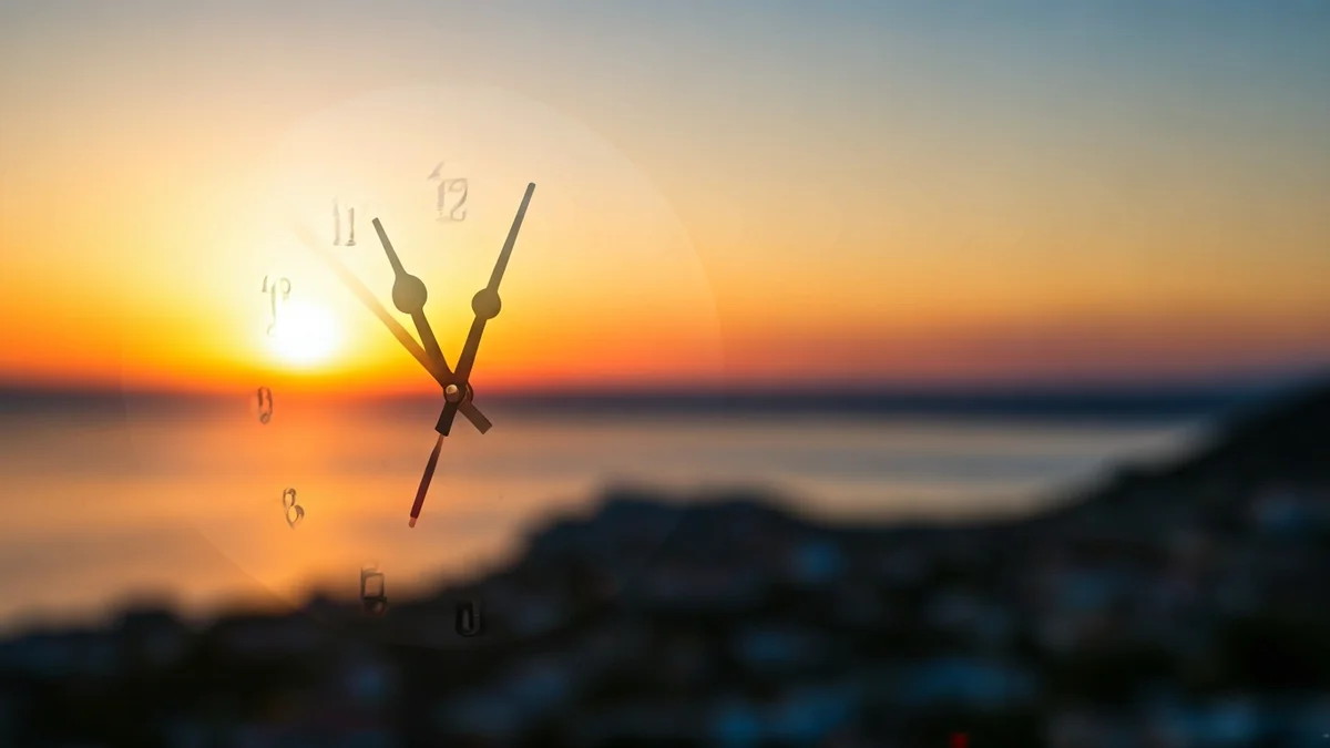 Generic image of a clock with hands moving forward, symbolizing the time change.
