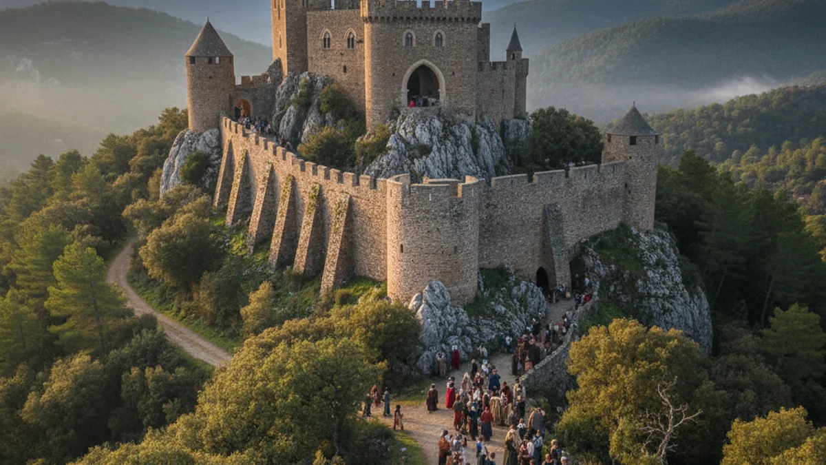 Imatge genèrica de l'imponent Castell de Requesens situat al paratge de l'Albera.
