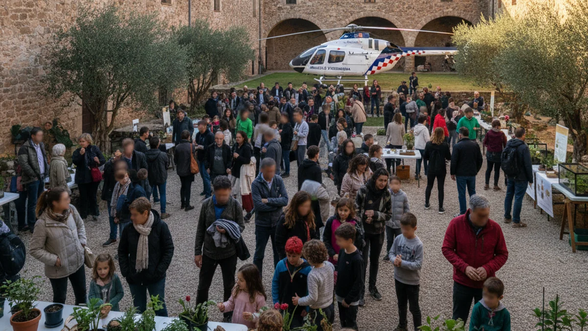 Imatge genèrica d'una jornada familiar a l'aire lliure amb exhibició de mitjans de seguretat i natura.