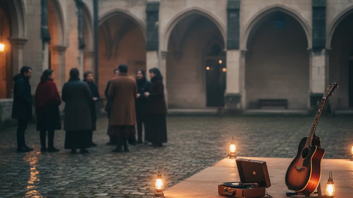 Generic image of the Old Hospital of Santa Magdalena prepared for an intimate concert.