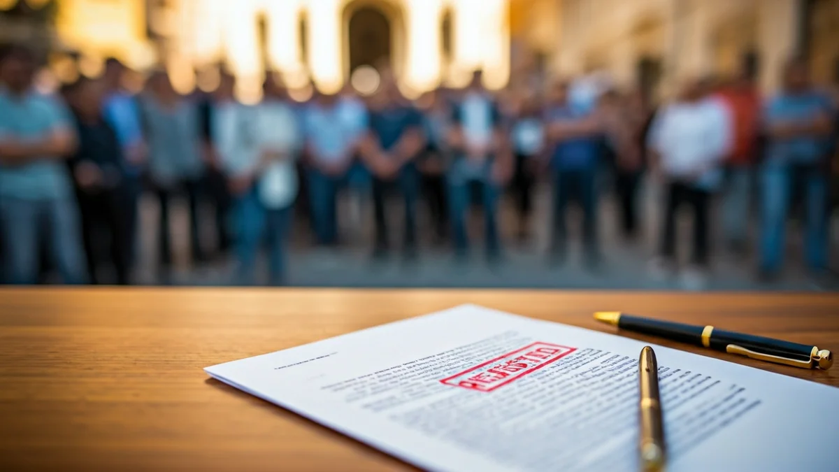 Imatge genèrica d'un document amb un segell de 'REBUTJAT' en vermell, simbolitzant una resolució d'un comitè.