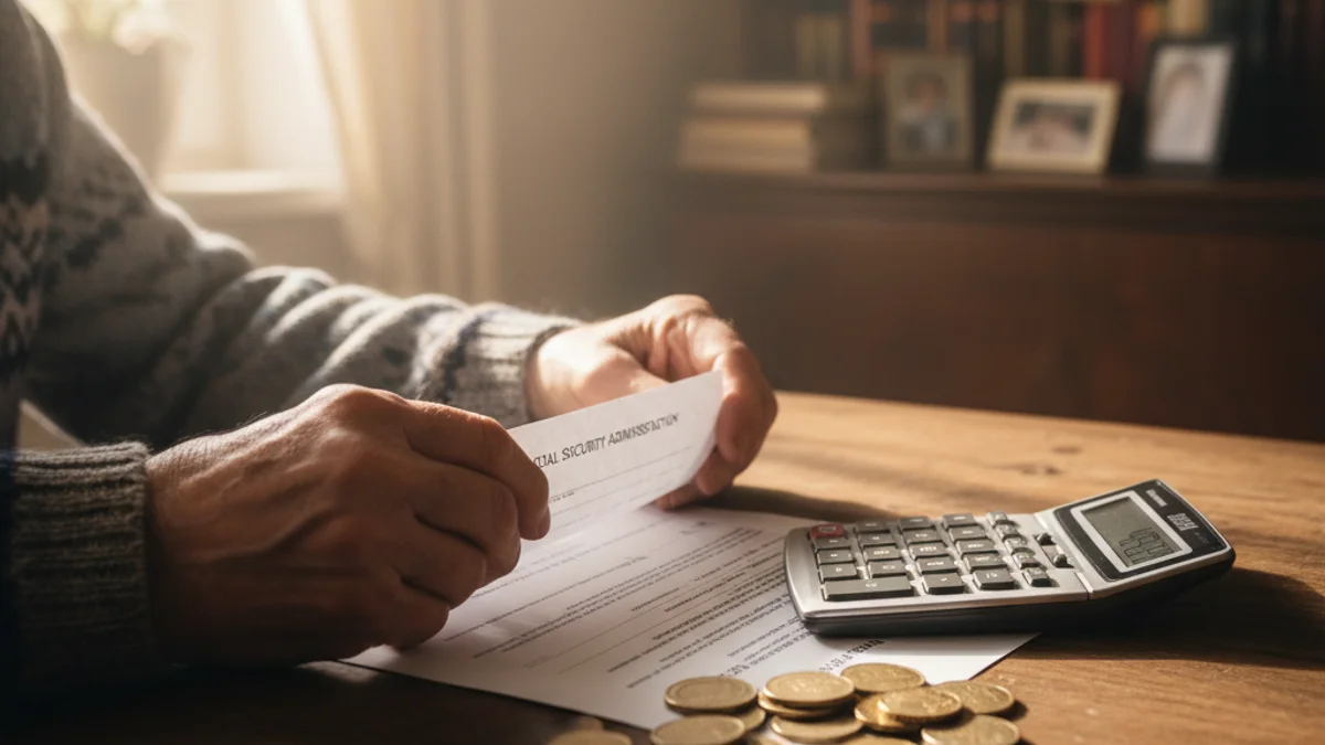 Imatge genèrica d'una persona gran gestionant documents econòmics a casa seva.