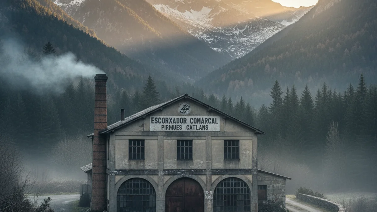 Imatge genèrica d'un equipament industrial situat en una zona de muntanya als Pirineus.