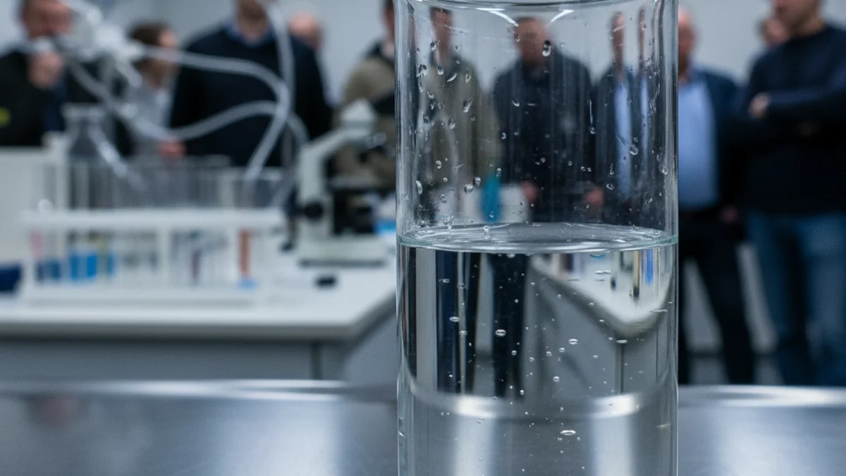 Generic image of water samples in a laboratory for chemical analysis.