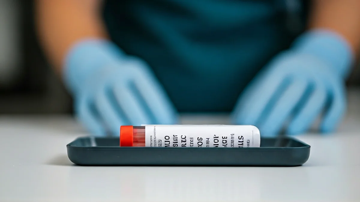 Imagen genérica de un kit de detección de sangre oculta en heces para el cribado de cáncer de colon.